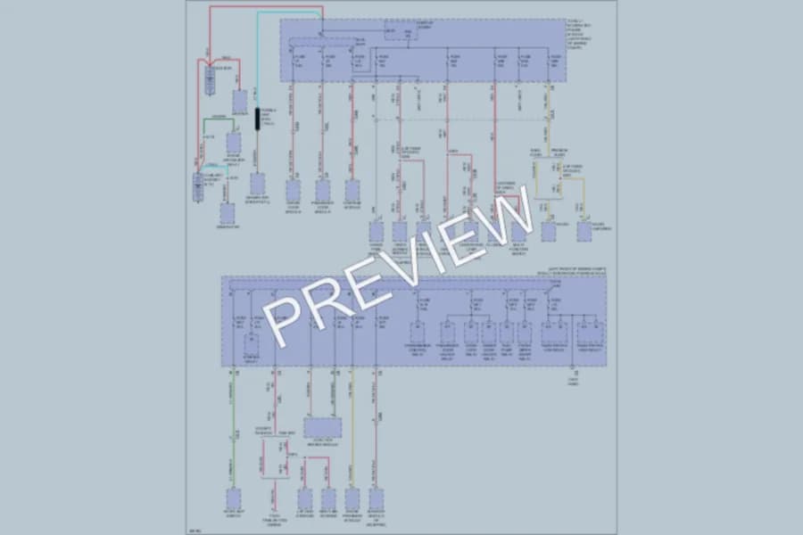 2010 Dodge R3500 Power Distribution wiring diagram preview with protected circuit layout
