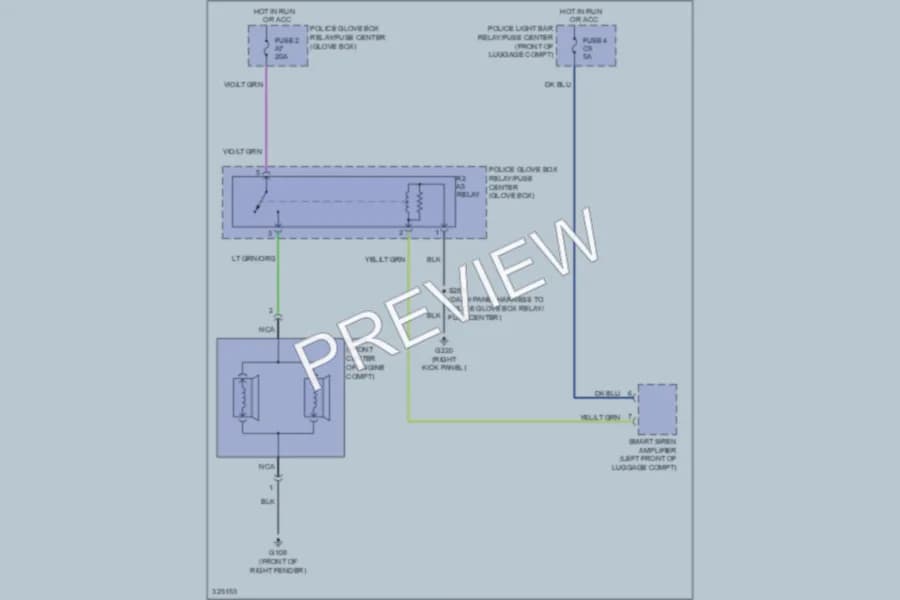 2010 Ford CrownVictoria Horn wiring diagram preview