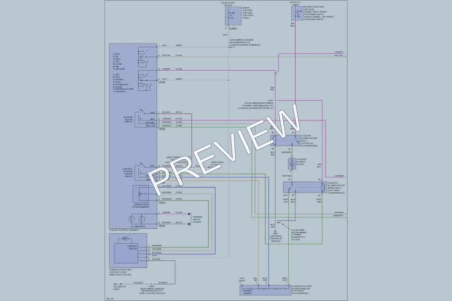 2010 Ford E150 Air Conditioning wiring diagram preview with protected circuit layout