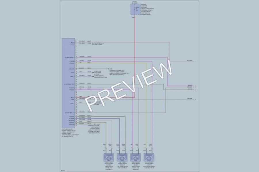 2010 Ford E150 Anti Lock Brakes wiring diagram preview with protected circuit layout