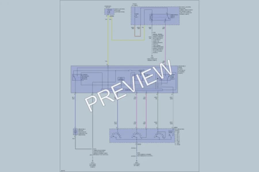 2010 Ford E150 Wiper Washer wiring diagram preview with protected circuit layout