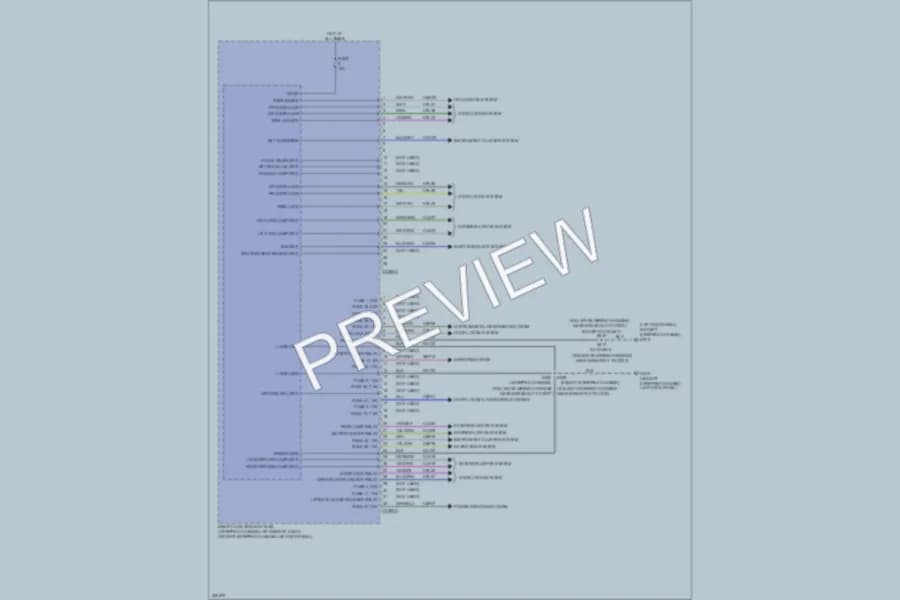 2010 Ford E250 Body Control Modules wiring diagram preview with protected circuit layout