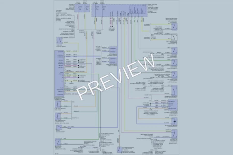 2010 Ford E350 Super Duty Instrument Cluster wiring diagram preview with protected circuit layout