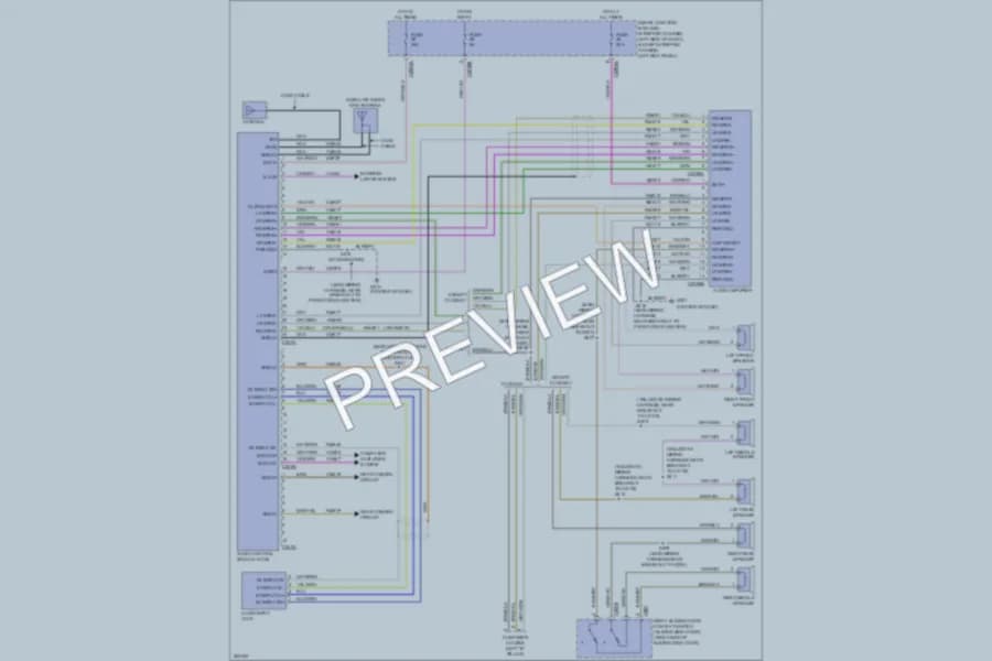 2010 Ford E350 Super Duty Navigation wiring diagram preview with protected circuit layout