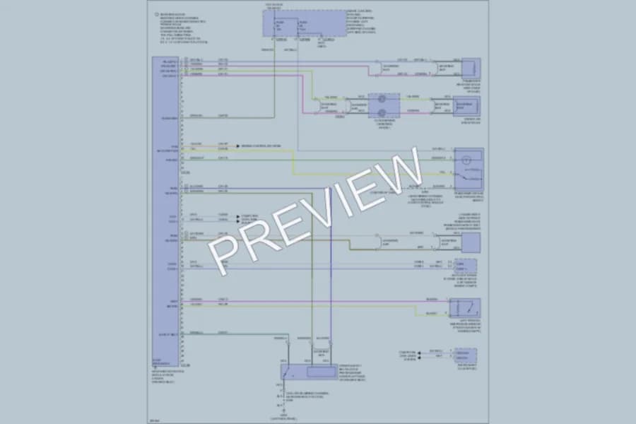 2010 Ford E350 Super Duty Supplemental Restraints wiring diagram preview with protected circuit layout
