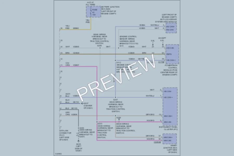 2010 Ford E450Econoline Computer Data Lines wiring diagram preview