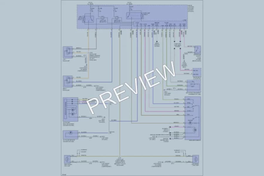 2010 Ford Escape Headlights wiring diagram preview