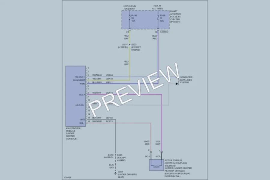 2010 Ford EscapeHybrid Transmission wiring diagram preview
