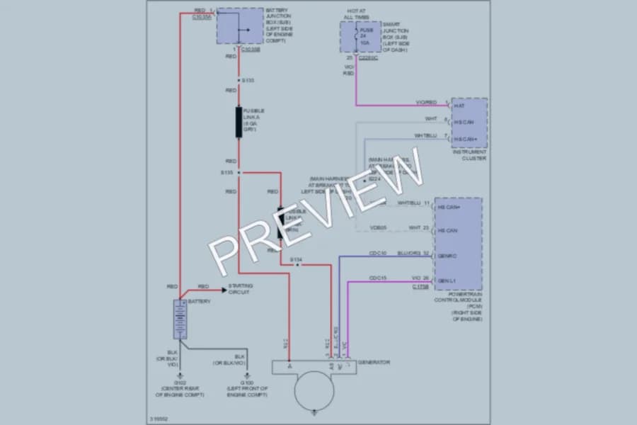 2010 Ford ExplorerSportTrac Starting Charging wiring diagram preview