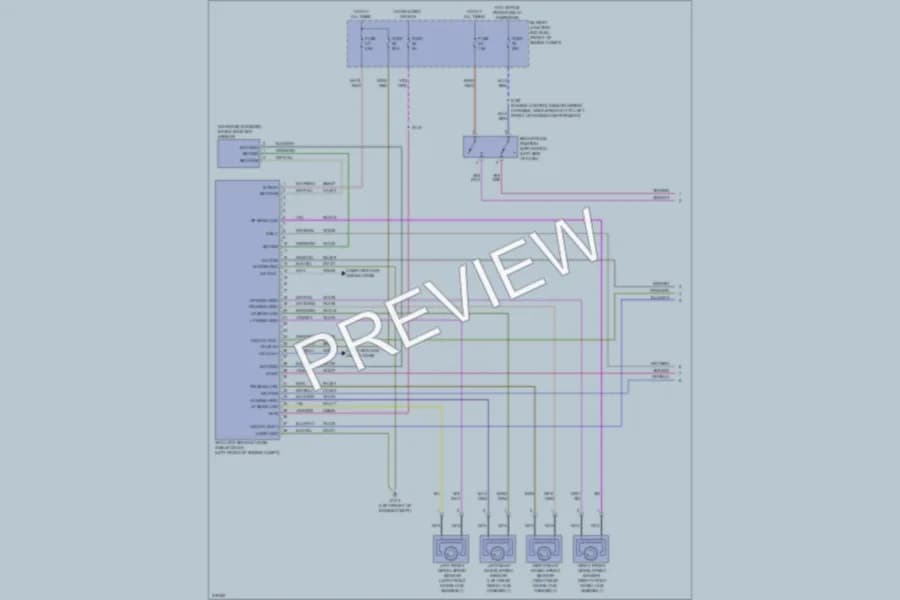 2010 Ford F150 Anti Lock Brakes wiring diagram preview with protected circuit layout