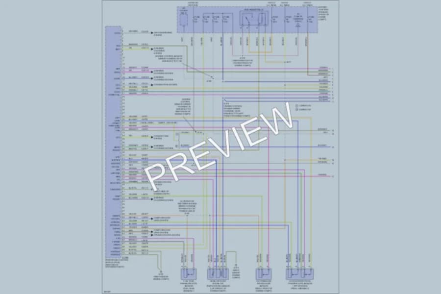 2010 Ford F150 Engine Performance wiring diagram preview with protected circuit layout