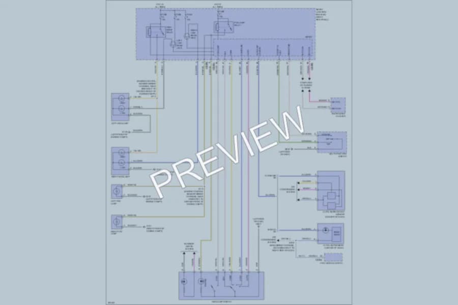 2010 Ford F150 Headlights wiring diagram preview with protected circuit layout
