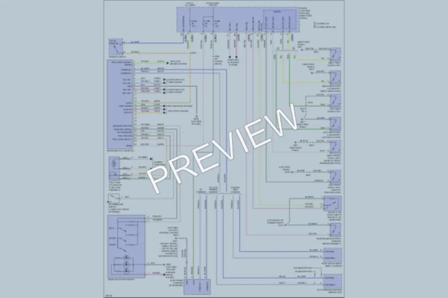 2010 Ford F150 Instrument Cluster wiring diagram preview with protected circuit layout