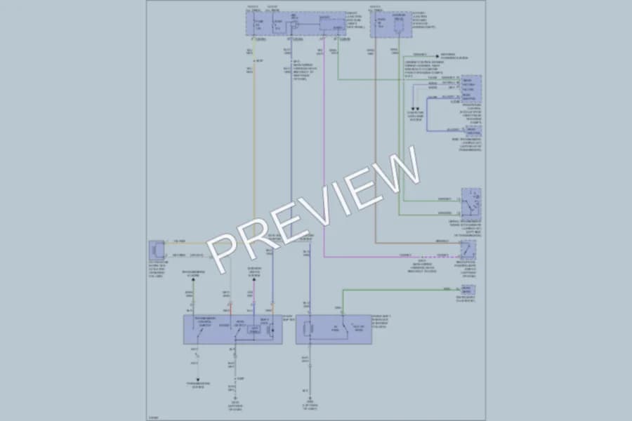 2010 Ford F150 Shift Interlock wiring diagram preview with protected circuit layout