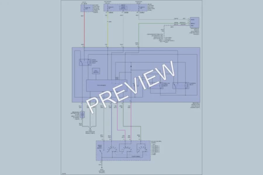 2010 Ford F150 Wiper Washer wiring diagram preview with protected circuit layout