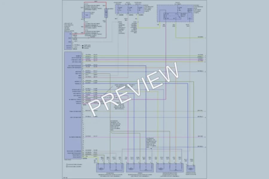 2010 Ford F350 Super Duty Air Conditioning wiring diagram preview with protected circuit layout