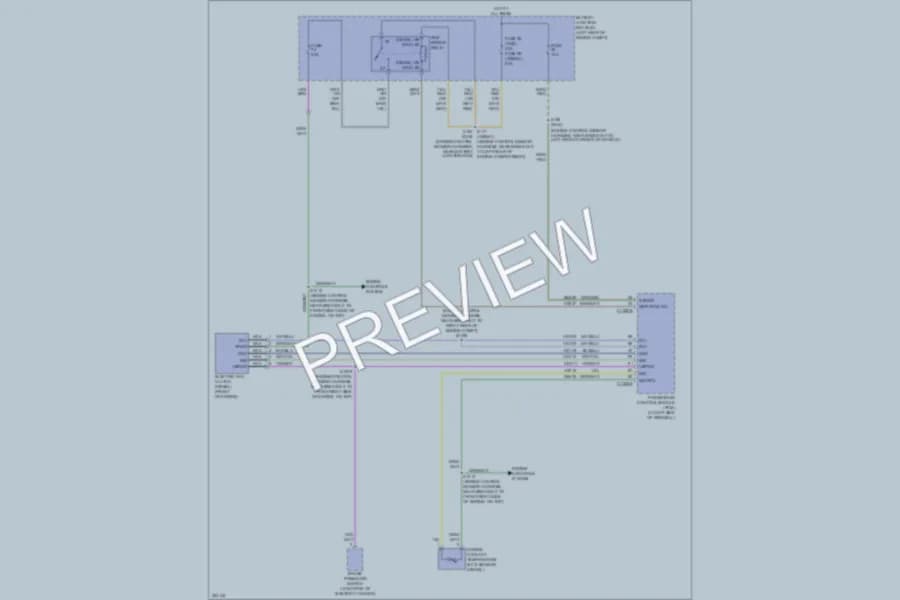 2010 Ford F350 Super Duty Cooling Fan wiring diagram preview with protected circuit layout