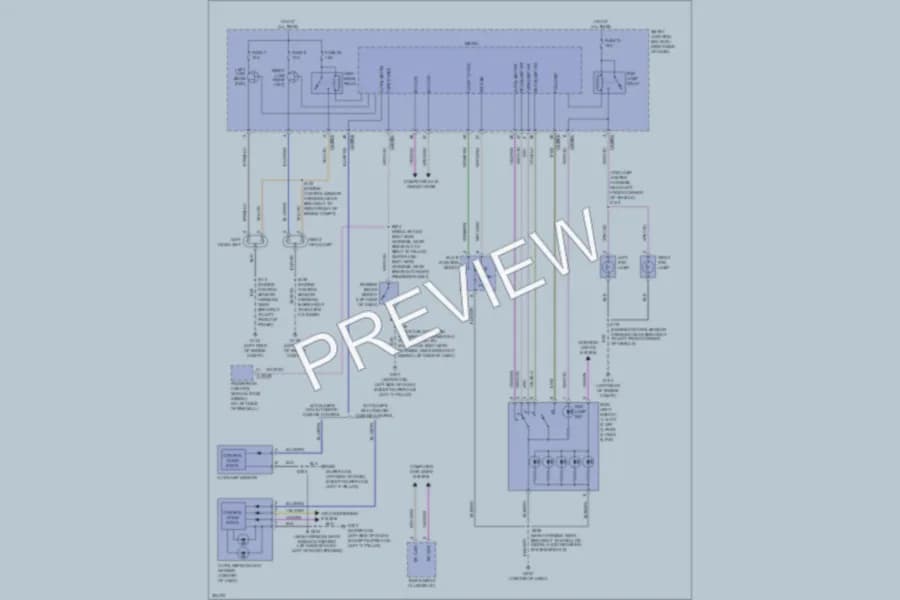 2010 Ford F450ChsCab Headlights wiring diagram preview