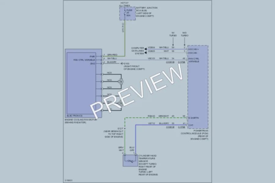 2010 Ford Flex Cooling Fan wiring diagram preview