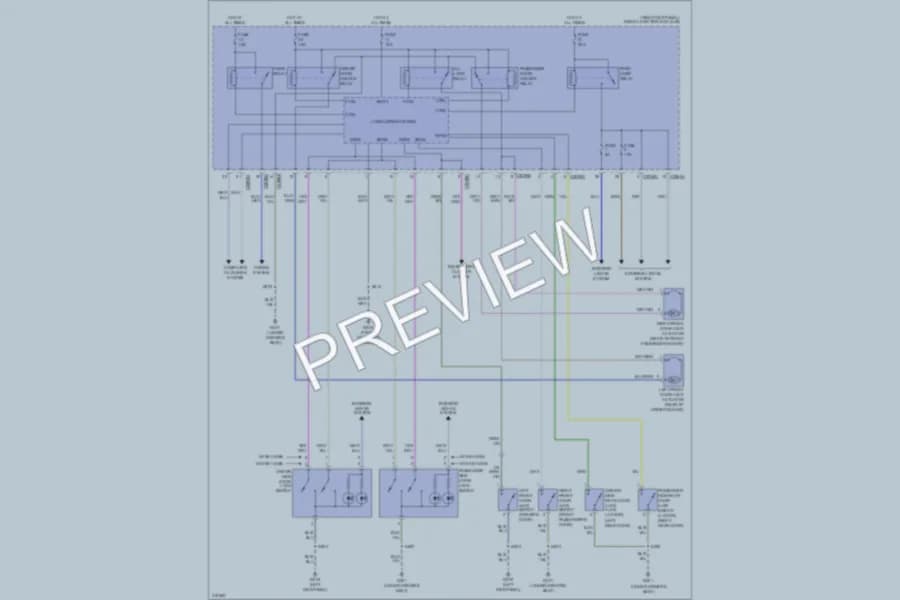 2010 Ford Ranger Power Door Locks wiring diagram preview