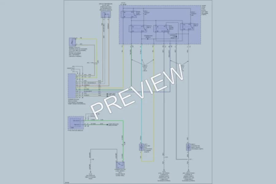 2010 GMC 1500 Cooling Fan wiring diagram preview with protected circuit layout