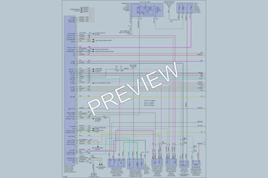 2010 GMC 2500 Hd Engine Performance wiring diagram preview with protected circuit layout