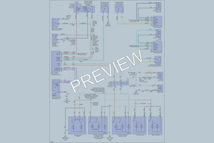 2010 GMC C2500YukonXL Interior Lights wiring diagram preview