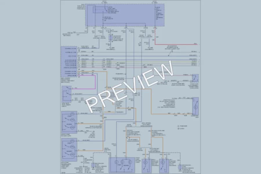 2010 GMC G1500 Interior Lights wiring diagram preview with protected circuit layout