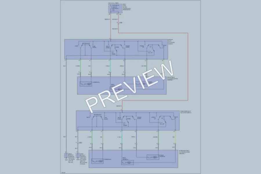 2010 GMC G1500 Power Seats wiring diagram preview with protected circuit layout