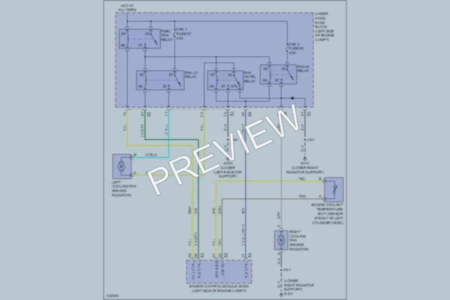 2010 GMC YukonDenali Cooling Fan wiring diagram preview