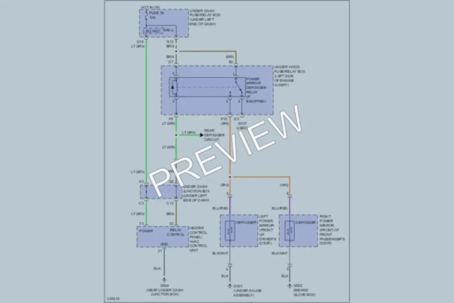 2010 Honda Civic Defoggers wiring diagram preview
