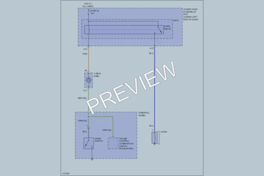 2010 Honda Insight Horn wiring diagram preview