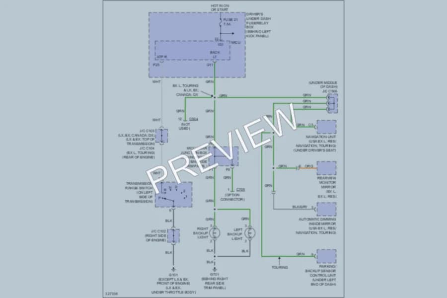 2010 Honda Odyssey Exterior Lights wiring diagram preview