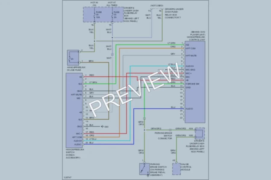 2010 Honda Odyssey Navigation wiring diagram preview