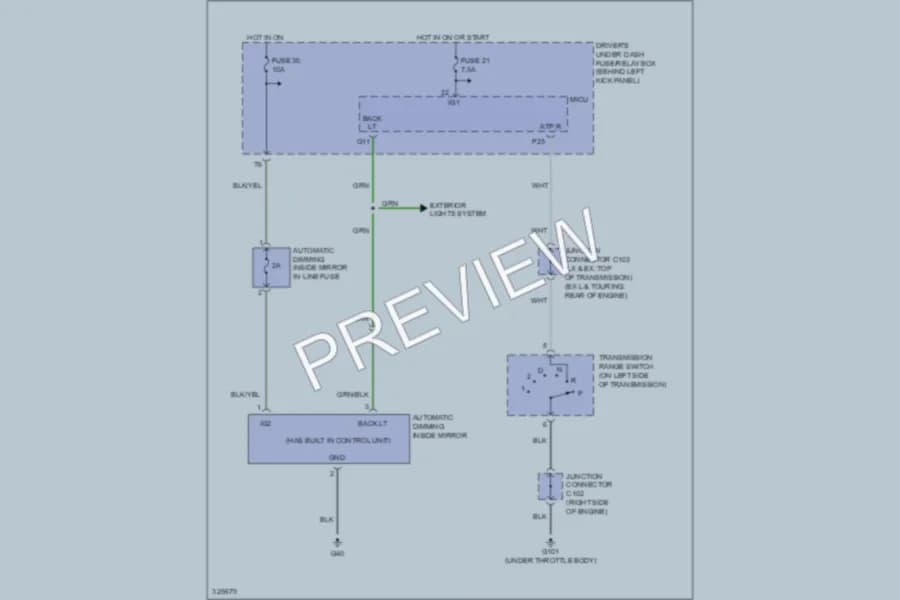 2010 Honda Odyssey Power Mirrors wiring diagram preview