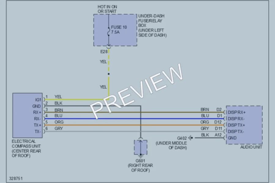 2010 Honda Pilot Navigation wiring diagram preview