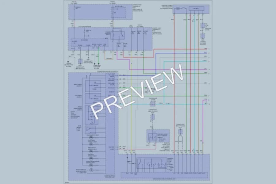 2010 Honda Pilot Power Windows wiring diagram preview