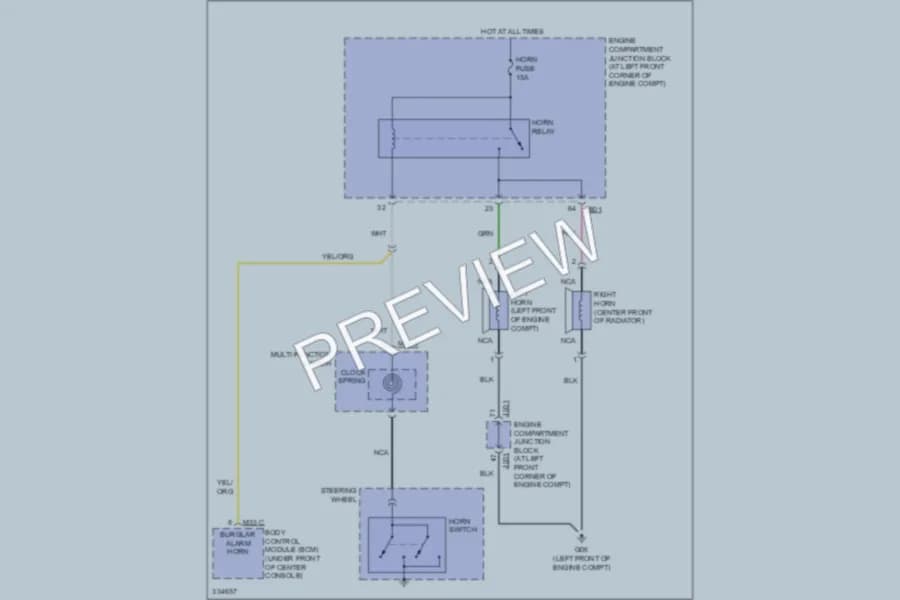 2010 Hyundai Sonata Horn wiring diagram preview