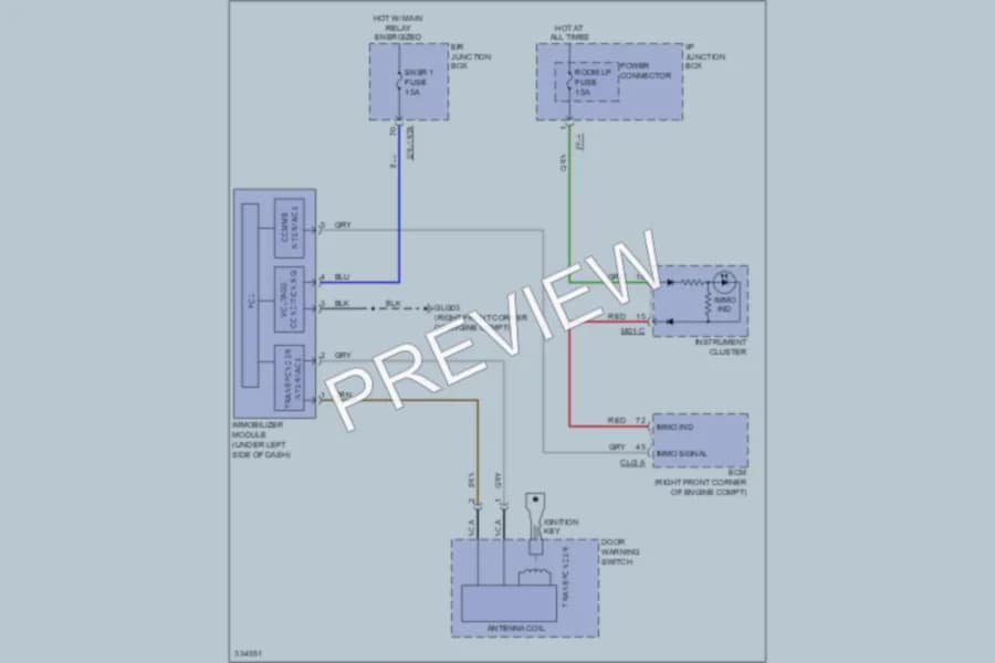 2010 Hyundai Veracruz Anti Theft wiring diagram preview