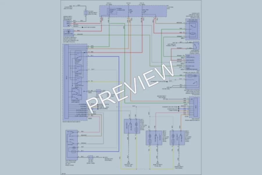 2010 Hyundai Veracruz Power Door Locks wiring diagram preview