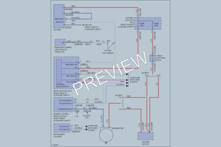 2010 Jaguar XF Starting Charging wiring diagram preview