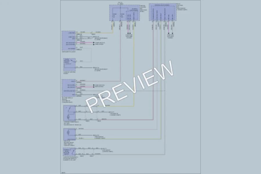 2010 Jaguar XFR Trunk Tailgate Fuel Door wiring diagram preview