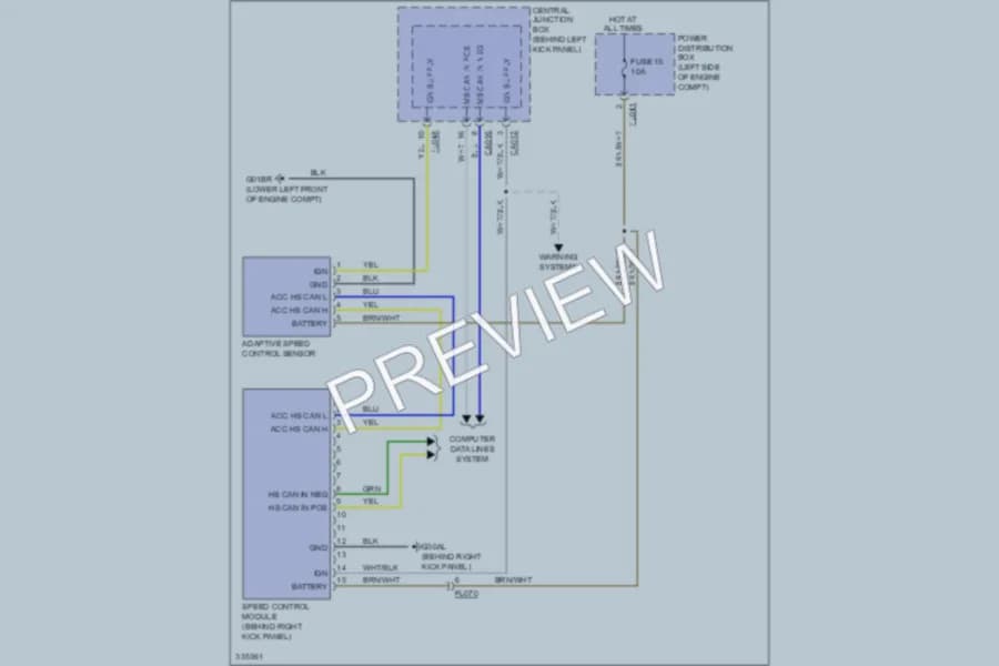 2010 Jaguar XK Cruise Control wiring diagram preview