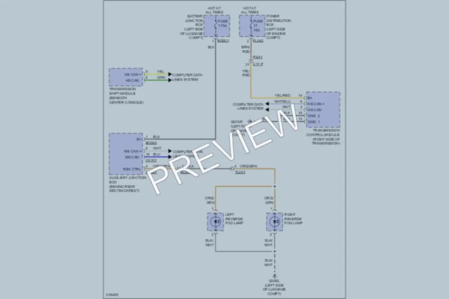 2010 Jaguar XK Exterior Lights wiring diagram preview