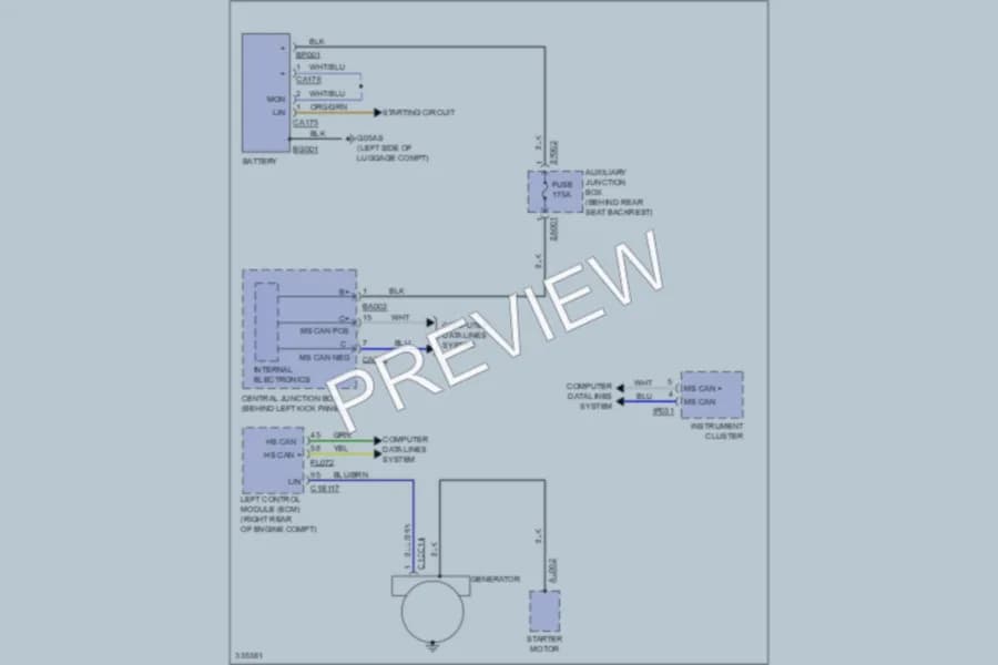 2010 Jaguar XK Starting Charging wiring diagram preview