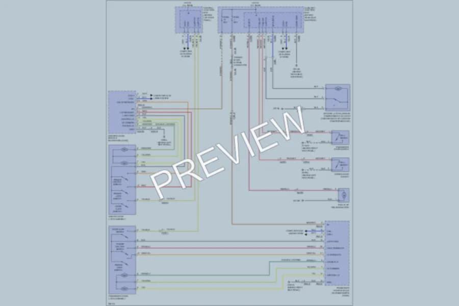2010 Jaguar XKR Power Door Locks wiring diagram preview