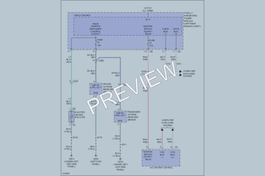2010 Jeep Compass Defoggers wiring diagram preview