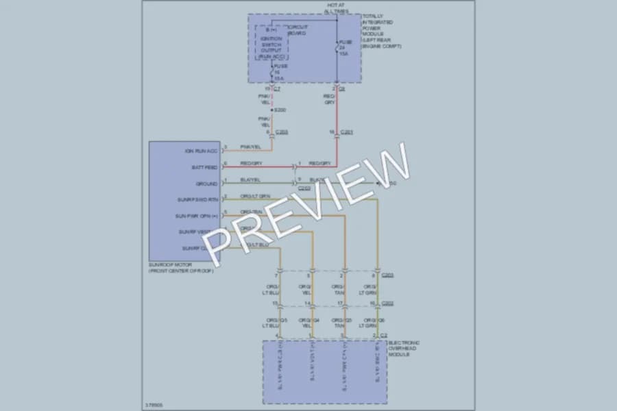 2010 Jeep Compass Power Top Sunroof wiring diagram preview