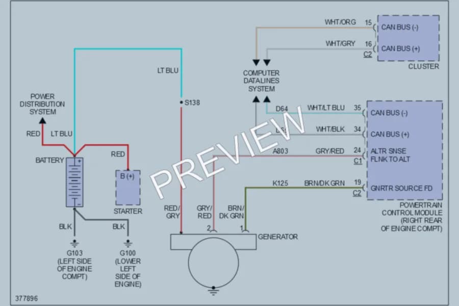 2010 Jeep Liberty Starting Charging wiring diagram preview
