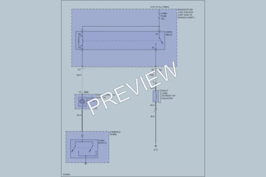 2010 Kia Optima Horn wiring diagram preview